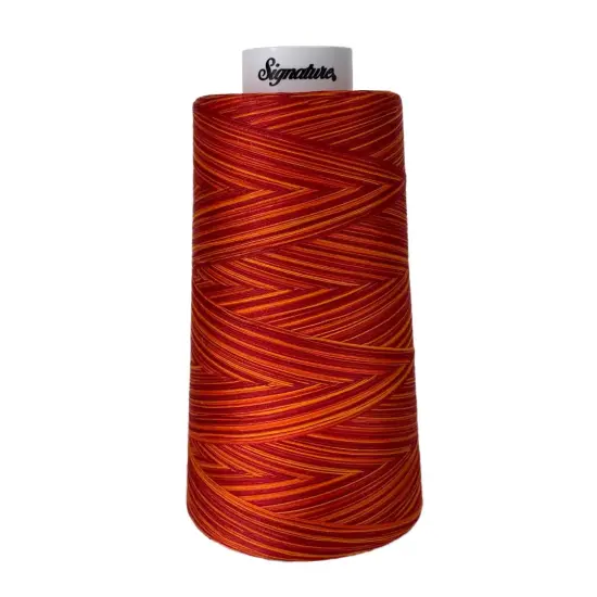F257 Poppy Blaze Signature Cotton Variegated Thread {1}