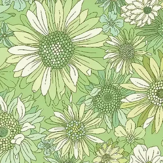 Green Best Friends Sleepovers Cotton Wideback Fabric per yard {2}