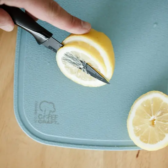 Chef Craft 10 x 7.5 Inch Wheat Straw Cutting Board and Paring Knife Set {3}