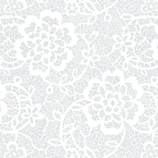 Touch of White Large Floral Cotton Wideback Fabric per yard {1}