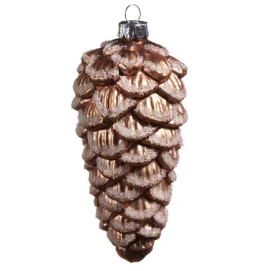 5" Iced Pinecone Ornament {1}