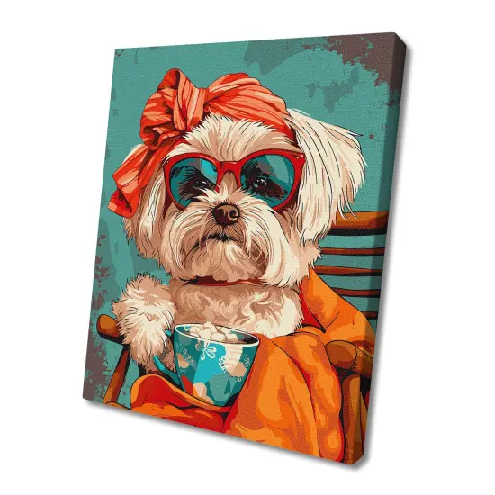 Painting by Numbers kit Stylish shih tzu KHO6610 {1}