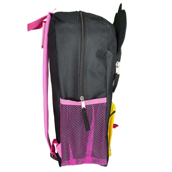 Disney Minnie Mouse Front Body 16" Backpack with 3D 3 Zipper Pockets {4}