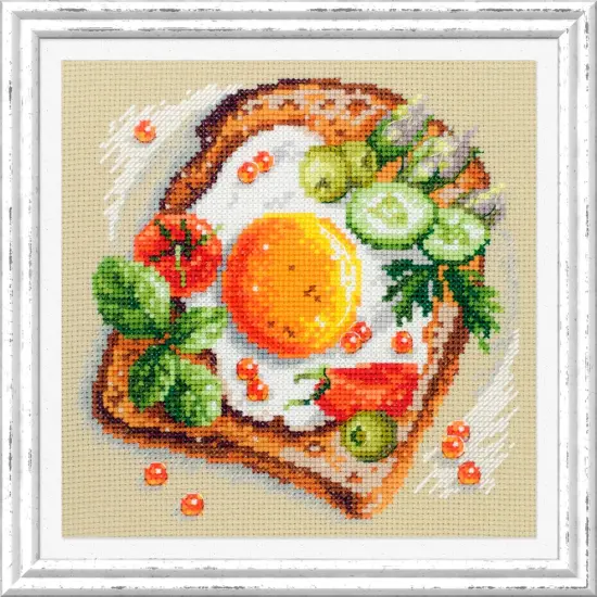 Fried Eggs Toast 120-092 Counted Cross-Stitch Kit {1}