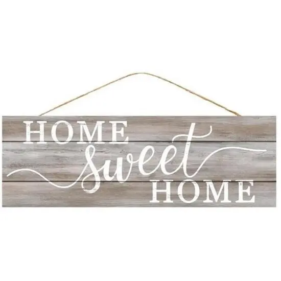 15" Wooden Sign: Home Sweet Home (Grey Washed) {1}