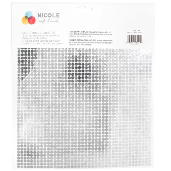 Craft Perfect Gem 10"X10" Gem Sheet 6MM-Iridescent {4}