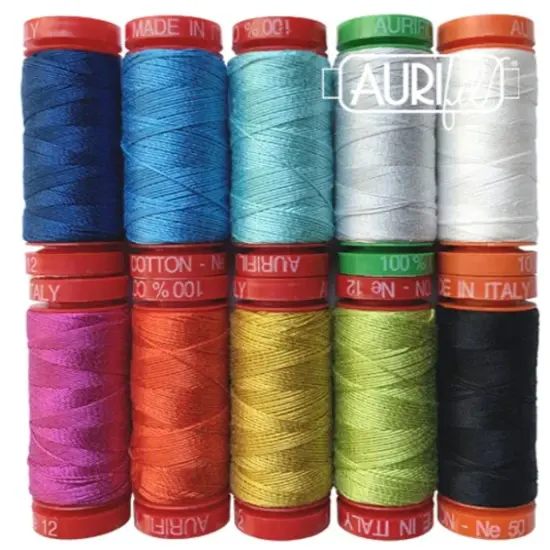 Aurifil Use & Ornament Thread Set by Nicholas Ball | (7 12wt, 1 40wt, 2 50wt Cotton Small Spools.) {2}