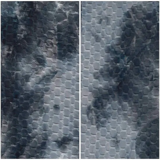 1 Yard Honeycomb Knit Real Tie Dye Stretch Fabric 58/60 Inch Wide NAVY {6}