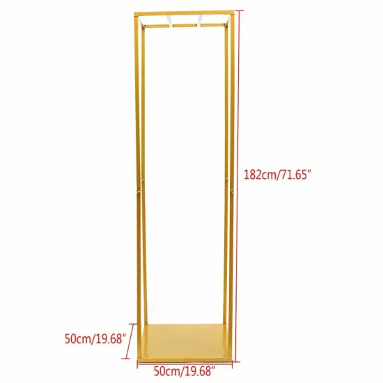Wedding Square Flowers Stand Stage Gold Decor Backdrop Props Bracket Metal Stand {4}