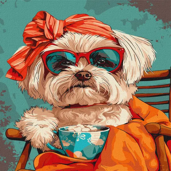 Painting by Numbers kit Stylish shih tzu KHO6610 {3}