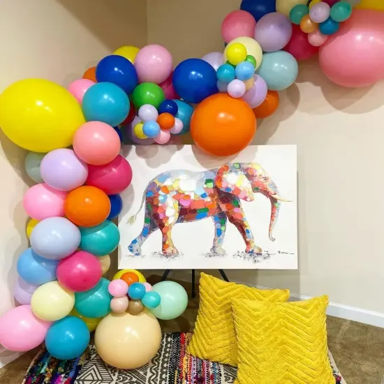 Rainbow Balloons Latex Party Balloons - 50 Pack 12 inch Helium Assorted Bright Balloons for Wedding Baby Shower Birthday Party Decorations {4}