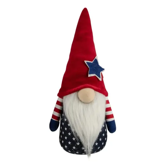 Northlight 10.5" Americana Boy 4th of July Patriotic Gnome Blue {1}