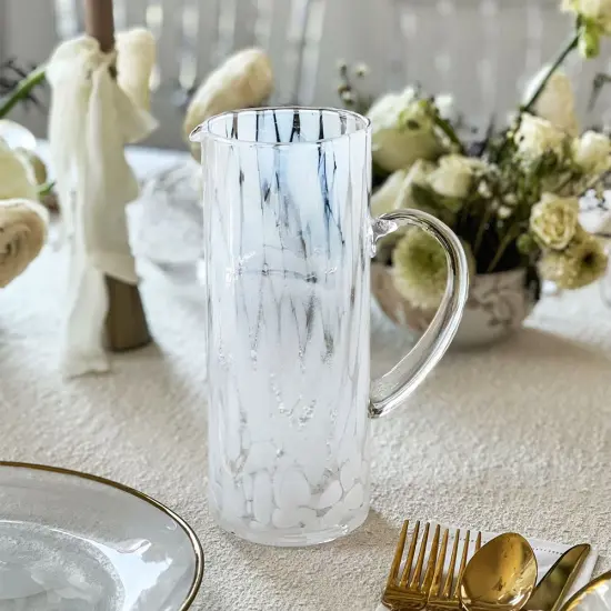 White Stained Pitcher By Kinor Decor {2}