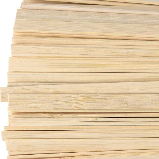 500 Pieces 15.7 Inch Natural Bamboo Sticks, Extra Long Wood Craft Sticks Bamboo Strips Bulk for Craft DIY Projects Miniature Building, 3/8 Inch Wide {3}