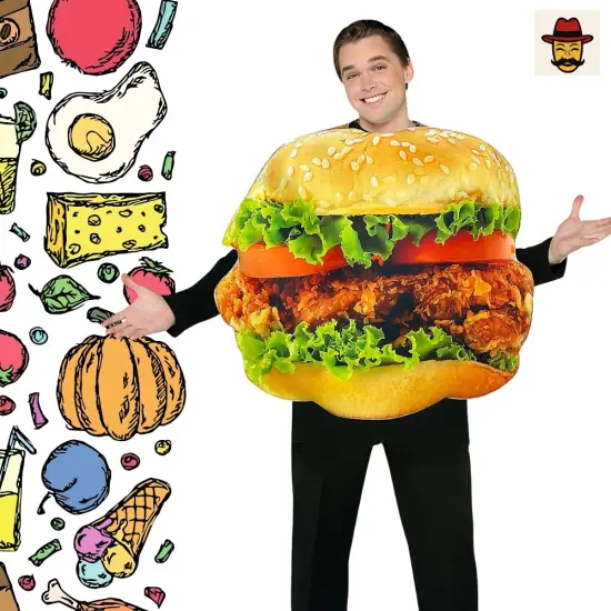 Get Real Chicken Sandwich Costume Perfect for Halloween & Theme Parties {2}