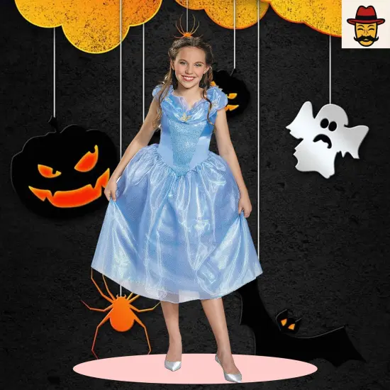 Cinderella Tween Costume Medium Disney Princess Dress with Butterflies {5}