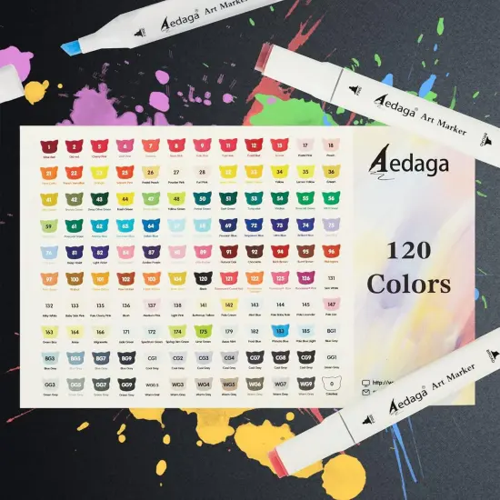 120 Colors Alcohol Markers for Artists {4}