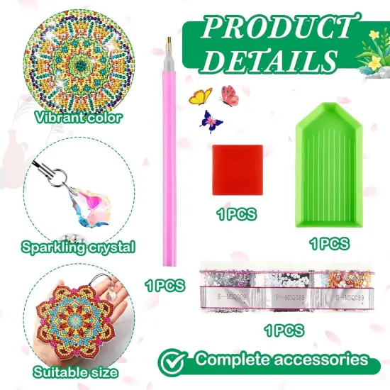 8 Pcs Bookmarks Mandala Diamond Painting Kits for Adults {4}