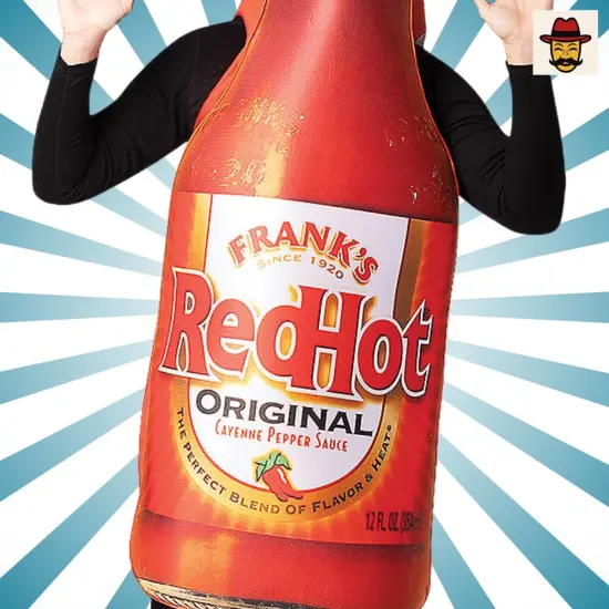 Franks Red Hot Bottle Costume Featuring a Photorealistic Foam Tunic {3}