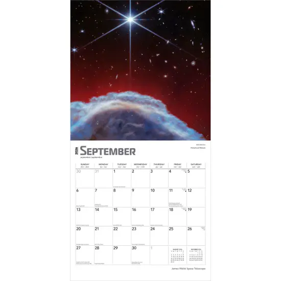 James Webb Space Telescope | 2026 12 x 24 Inch (Hanging) Monthly Square Wall Calendar | Plastic-Free {4}