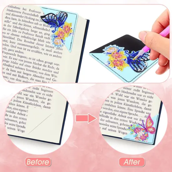 8 Pcs Diamond Art Painting Bookmark Kits for Kids & Adults {3}