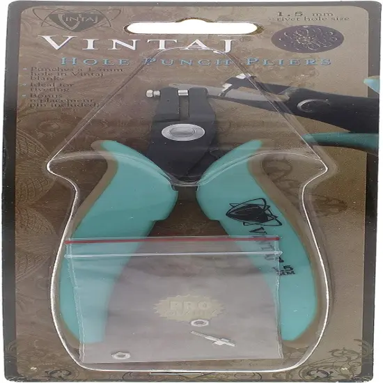 The Beadsmith Vintaj Tools 1.5mm Metal Hole Punch Pliers with Gauge Guard &ndash; Create Clean Holes &ndash; for 22 Gauge Sheet Metal or Thinner &ndash; Not Intended for Thicker Metal {6}