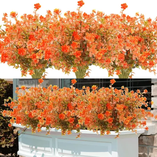 24PCS Artificial Fall Flowers for Outdoors {1}