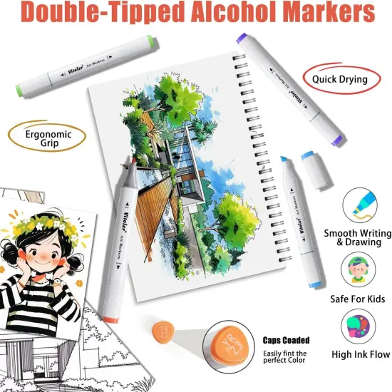 Fine Tip Art Markers for Kids Adult Painting {3}