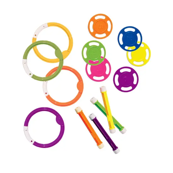 Swim Central 3-in-1 Underwater Swimming Pool Diving Discs, Sticks and Rings Game Set Yellow {3}