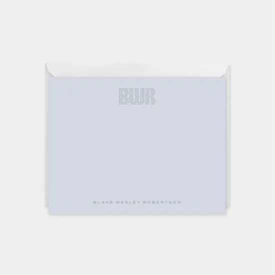 Dot Grid Letter Monogram Note Cards {1}