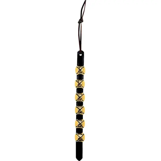 Weaver Leather Bells Strap, 6 Brass Plated Bells on Black Strap {1}
