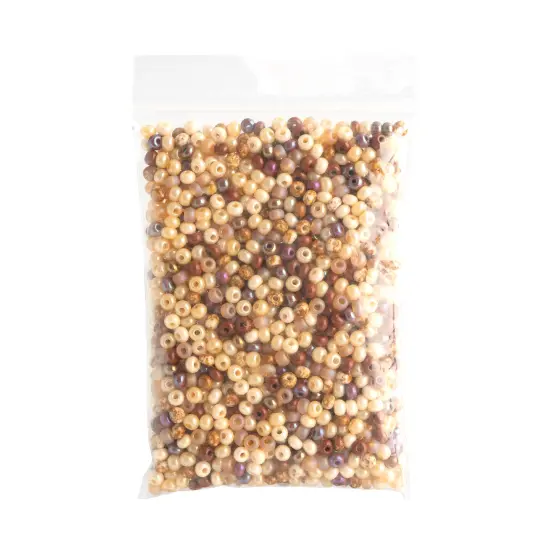 John Bead 6/0 Mixed Czech Glass Seed Beads, 100g Vicuna Flash Mix {4}