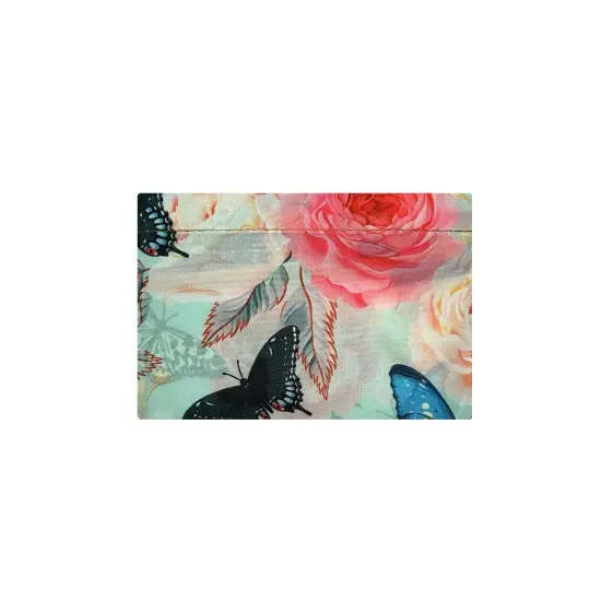 Wrapables Large Foldable Tote Nylon Reusable Grocery Bags, Rose and Butterfly {4}