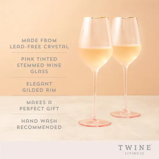 Rose Crystal White Wine Glass Set  {4}