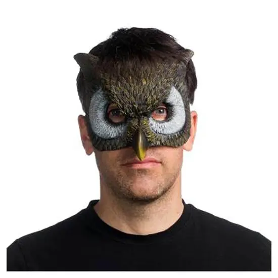 Owl Adult Costume Lastex Half Mask {1}