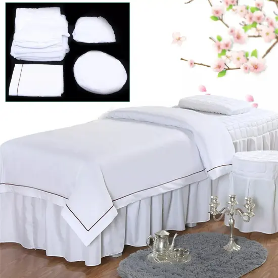 Bed Linen Full Cover Four-piece Sheet For Beauty SPA Suit Massage Table Skirt {1}