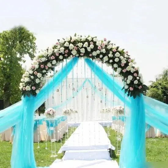 Wedding Arch Garden Backdrop Metal Flower Stand Flower for Birthday Decor 7.7Ft {4}