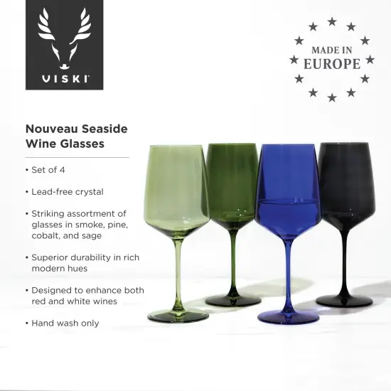 Reserve Nouveau Crystal Wine Glasses in Seaside  {4}