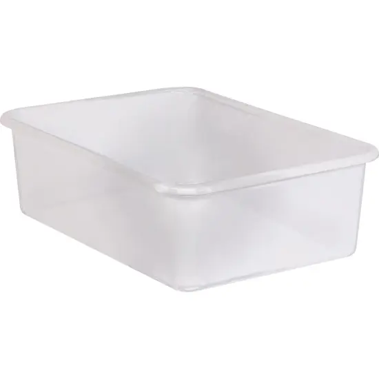 Large Plastic Storage Bin, Clear, Pack of 3 {2}