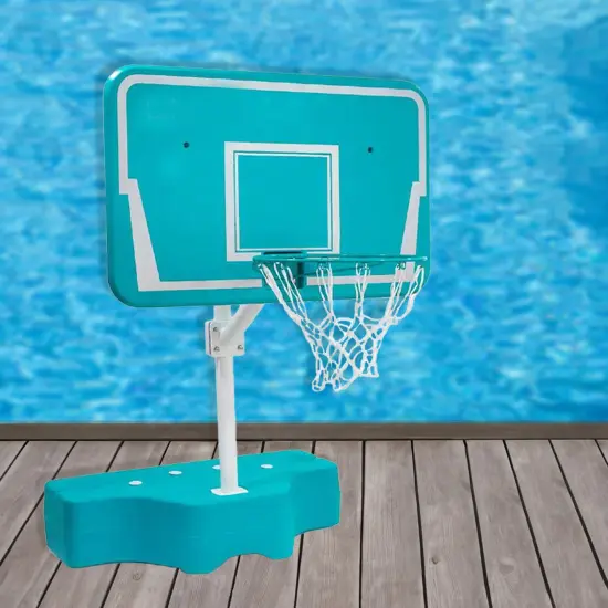 Northlight 42 Inch Poolside Adjustable Basketball Hoop for In-Ground Pools Green {4}