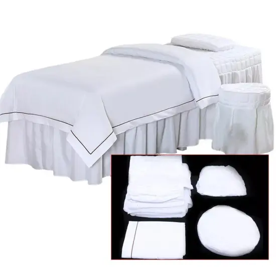 Bed Linen Full Cover Four-piece Sheet For Beauty SPA Suit Massage Table Skirt {2}
