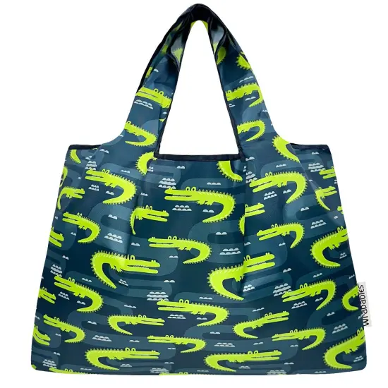 Wrapables Large Foldable Tote Nylon Reusable Grocery Bags, Gators {3}