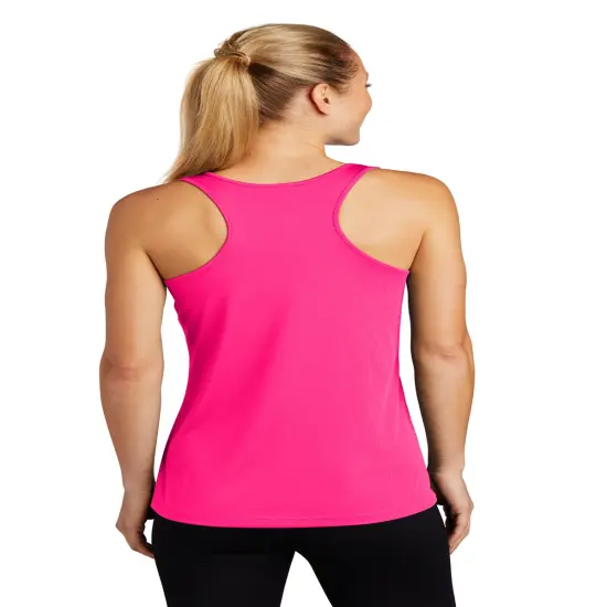 "Sport-Tek&reg; Racerback Tank Ladies Posi Charge Competitor Moisture-Wicking Workout Top Black {6}
