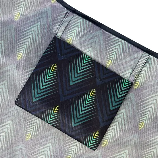 Wrapables Large & Small Foldable Tote Nylon Reusable Grocery Bags, Set of 2, Blue Echo {4}