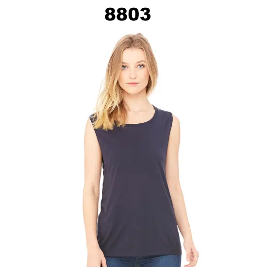 BELLA + CANVAS&reg; Women's Sleeveless Flowy Scoop Muscle Tank - 8803 Black {4}