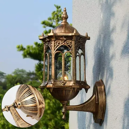 Outdoor Retro Exterior Wall Light Fixture Shade Lamp Lantern Sconce Porch Light {3}