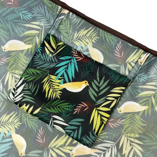 Wrapables Large & Small Foldable Tote Nylon Reusable Grocery Bags, Set of 2, Birds in Ferns {4}