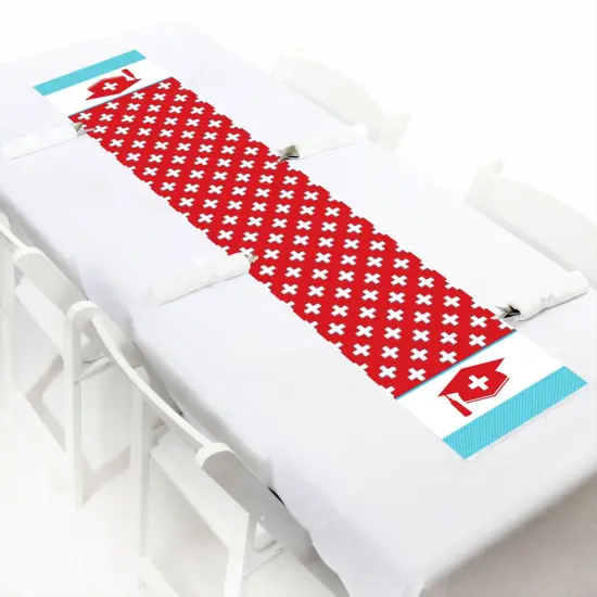 Big Dot of Happiness Nurse Graduation - Petite Medical Nursing Graduation Party Paper Table Runner - 12 x 60 inches {1}