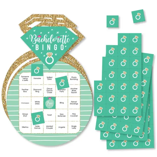 Big Dot of Happiness Final Fiesta - Bar Bingo Cards and Markers - Last Fiesta Bachelorette Party Shaped Bingo Game - Set of 18 {1}