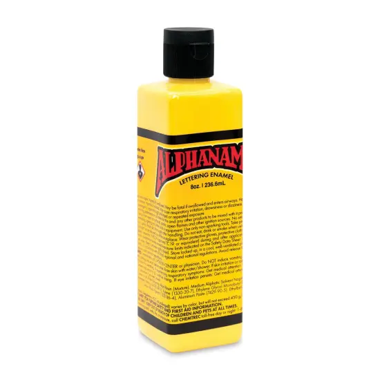Alpha6 Alphanamel Lettering Enamel - Liquid Sunshine, 236.6 ml, Bottle {1}